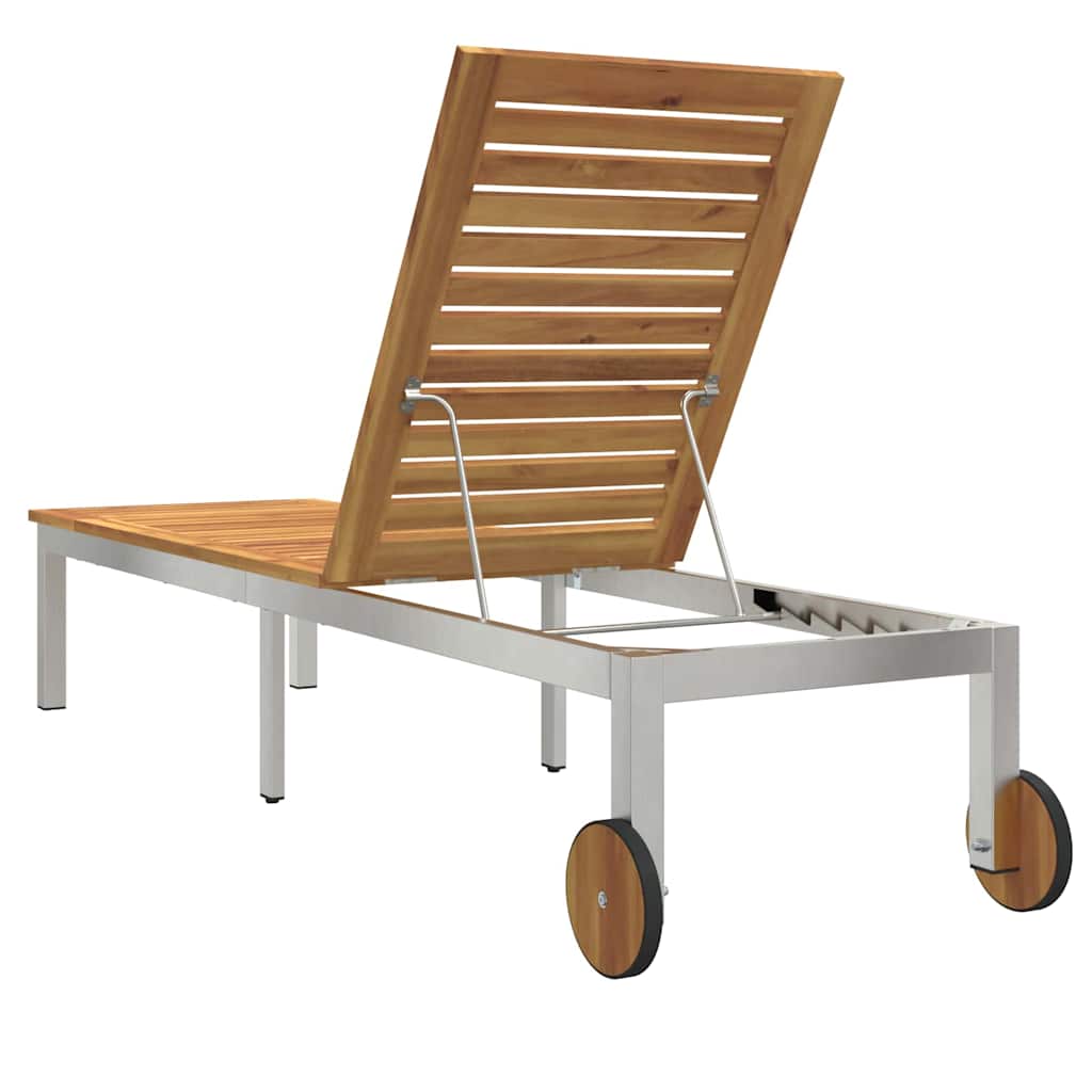Solstol 1-person Brun 207 x 58 x 35cm Massivt akacietræ