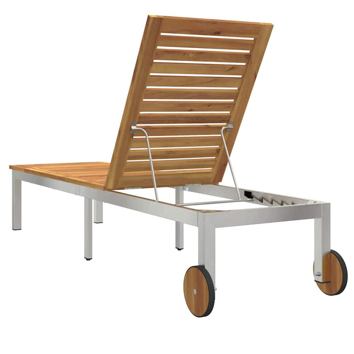 Solstol 1-person Brun 207 x 58 x 35cm Massivt akacietræ