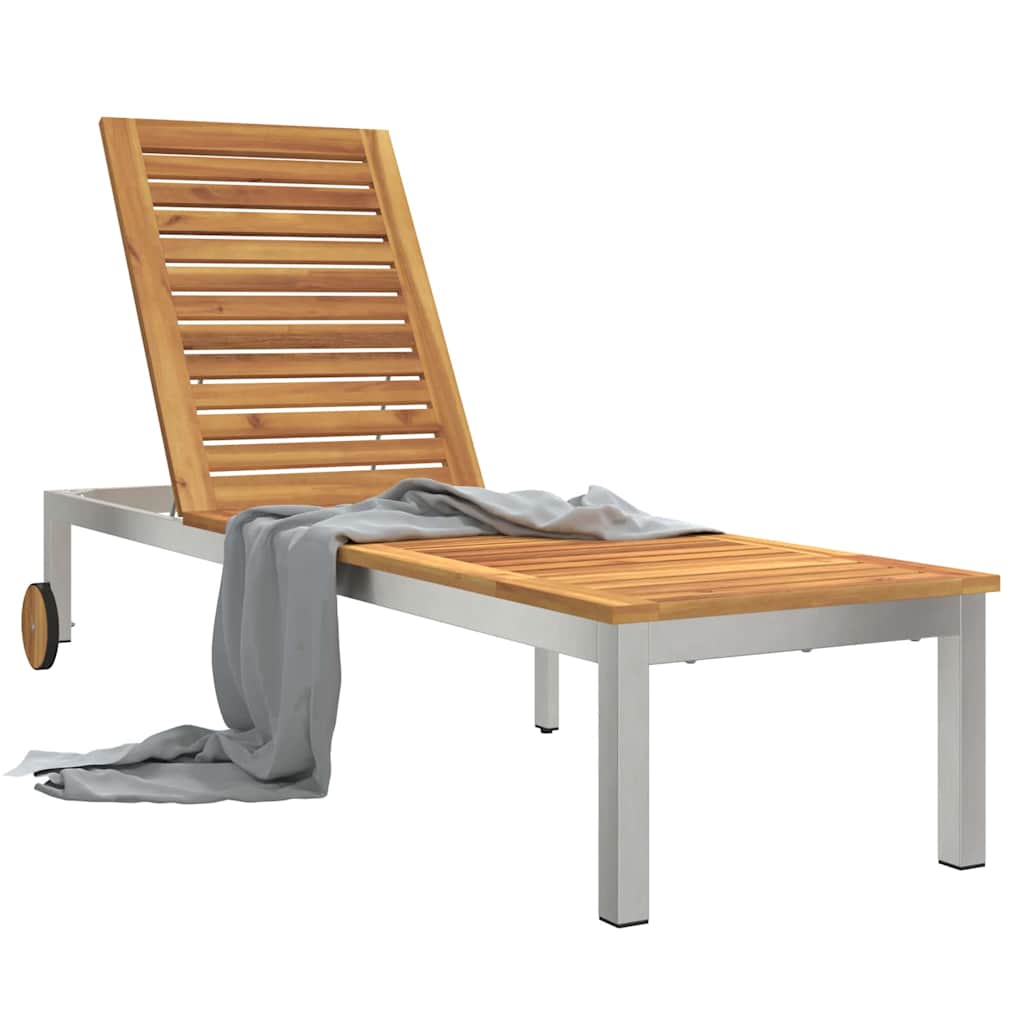 Solstol 1-person Brun 207 x 58 x 35cm Massivt akacietræ
