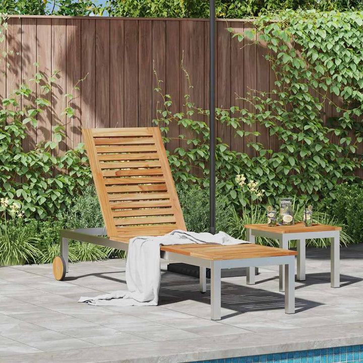 Solstol 1-person Brun 207 x 58 x 35cm Massivt akacietræ