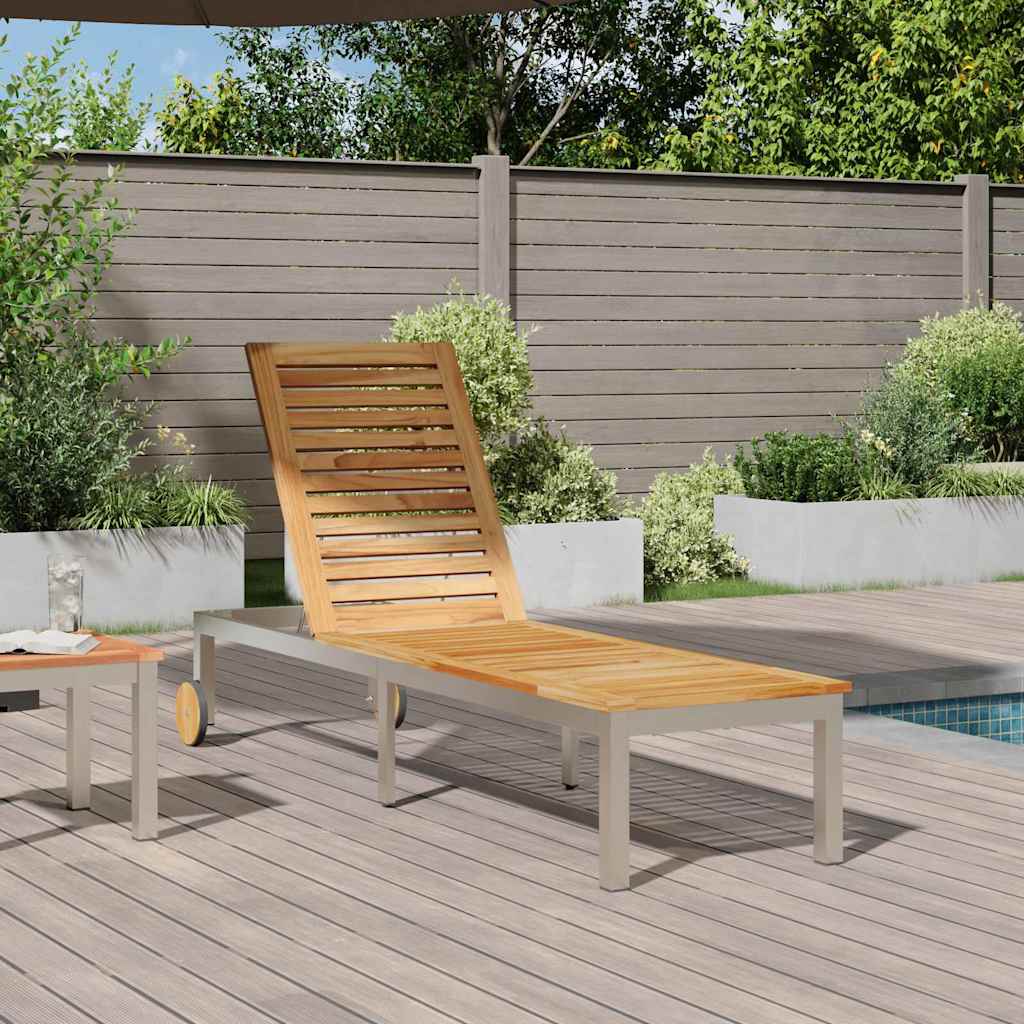Solstol 1-person Brun 207 x 58 x 35cm Massivt akacietræ
