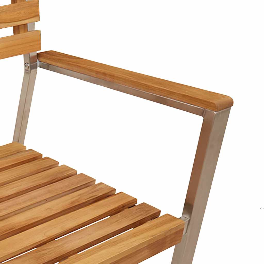 Have Stol 2 pcs Brun 56 x 54.5 x 87cm Massivt teaktræ