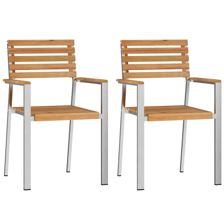 Have Stol 2 pcs Brun 56 x 54.5 x 87cm Massivt teaktræ