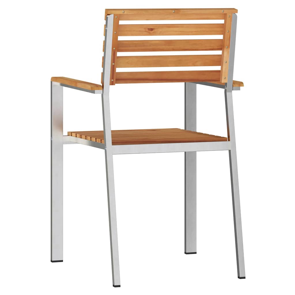 Have Stol 2 pcs Brun 56 x 54.5 x 87cm Massivt teaktræ