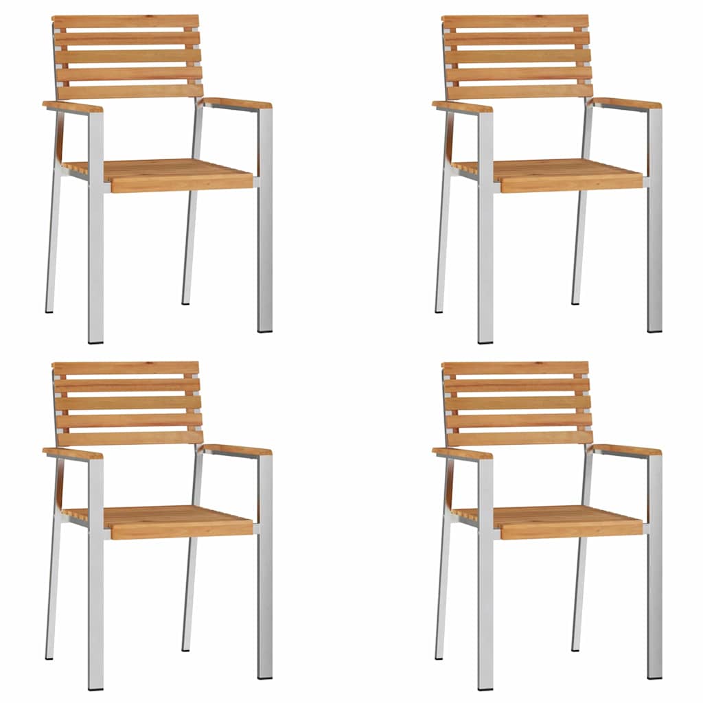 Have Stol 4 pcs Brun 56 x 54.5 x 87cm Massivt teaktræ