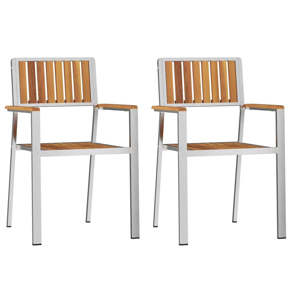 Have Stol 2 pcs Brun 56 x 54.5 x 87cm Massivt akacietræ