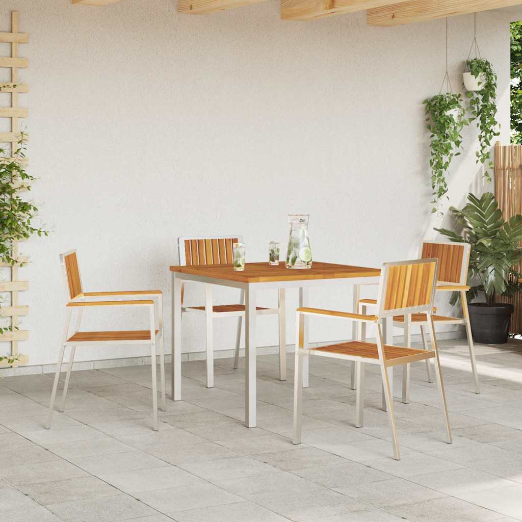 Have Stol 4 pcs Brun 56 x 54.5 x 87cm Massivt akacietræ