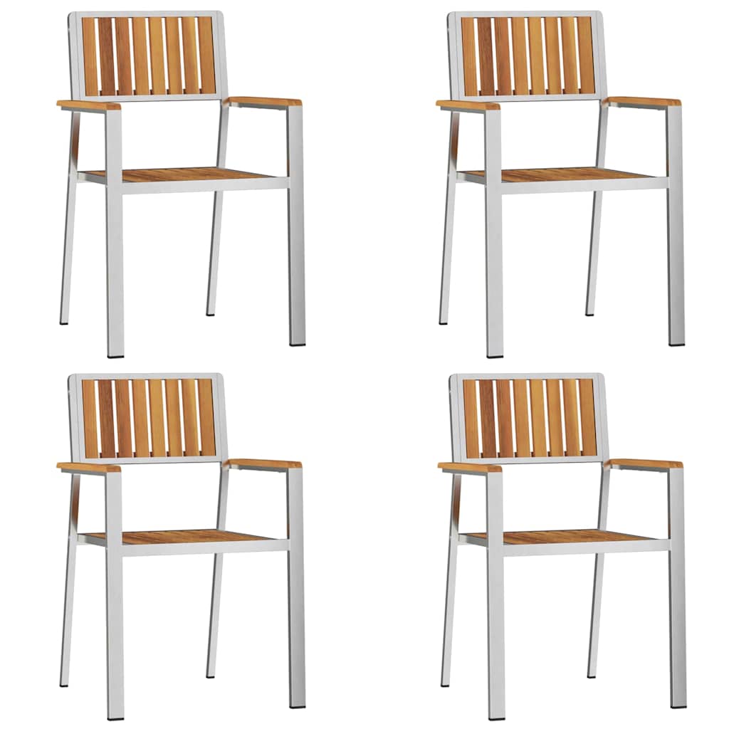 Have Stol 4 pcs Brun 56 x 54.5 x 87cm Massivt akacietræ