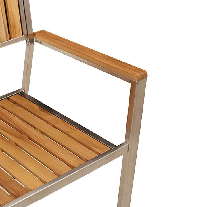 Have Stol 2 pcs Brun 56 x 54.5 x 87cm Massivt teaktræ