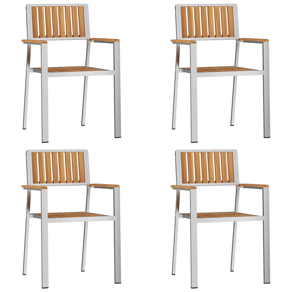 Have Stol 4 pcs Brun 56 x 54.5 x 87cm Massivt teaktræ