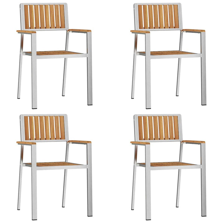 Have Stol 4 pcs Brun 56 x 54.5 x 87cm Massivt teaktræ