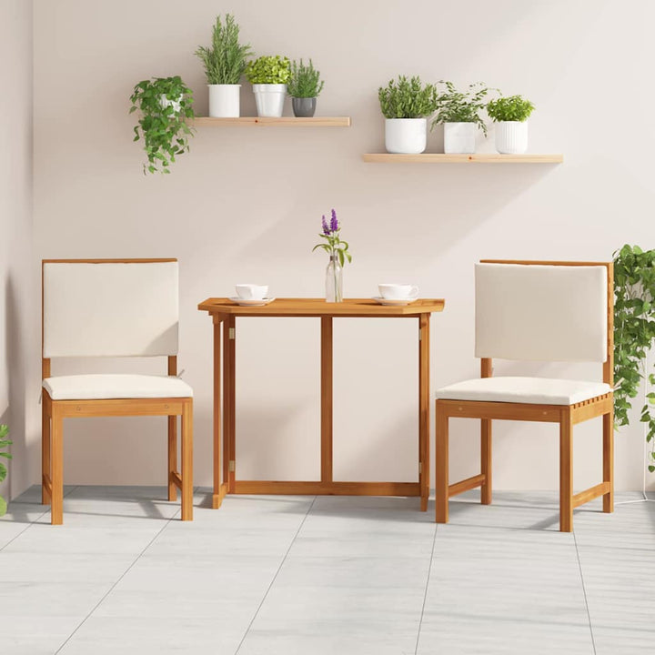 Armløs havestol 2 pcs Brun 50 x 50 x 91cm Massivt akacietræ