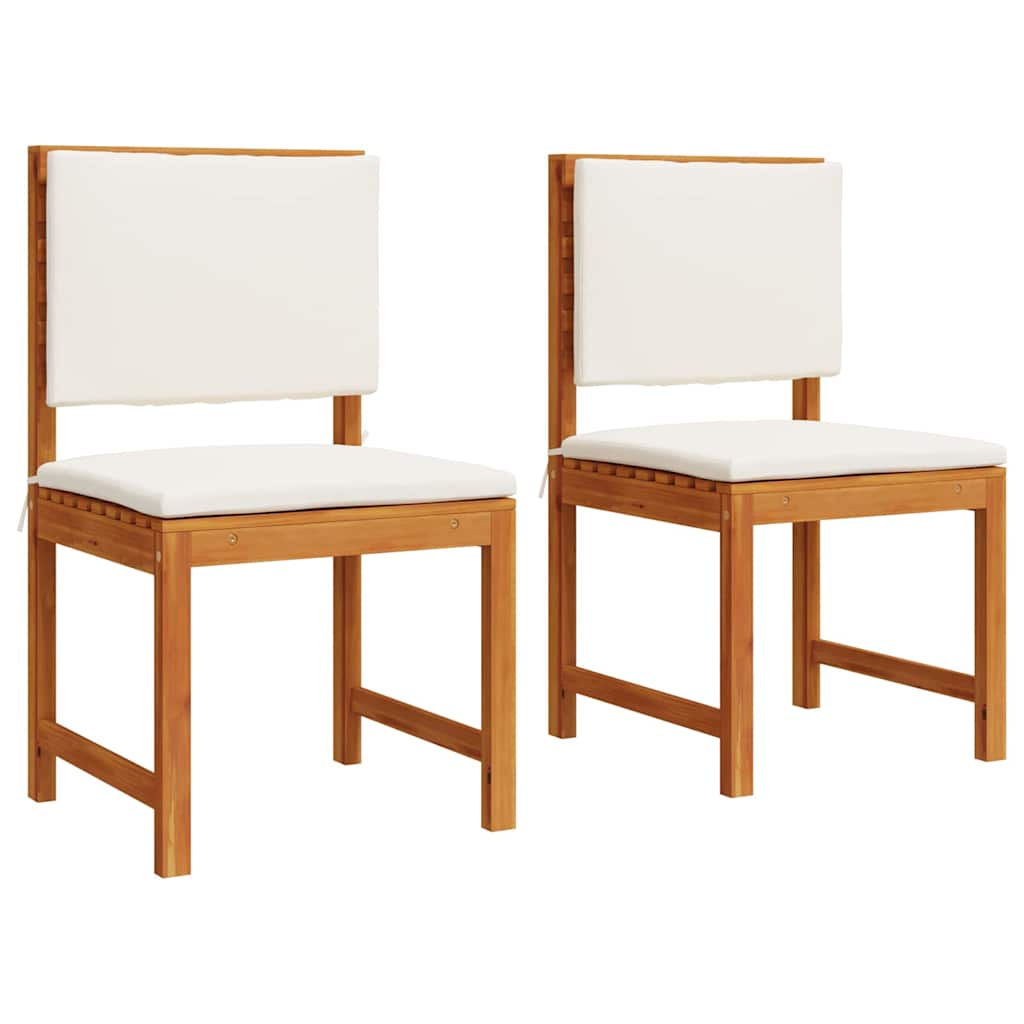 Armløs havestol 2 pcs Brun 50 x 50 x 91cm Massivt akacietræ