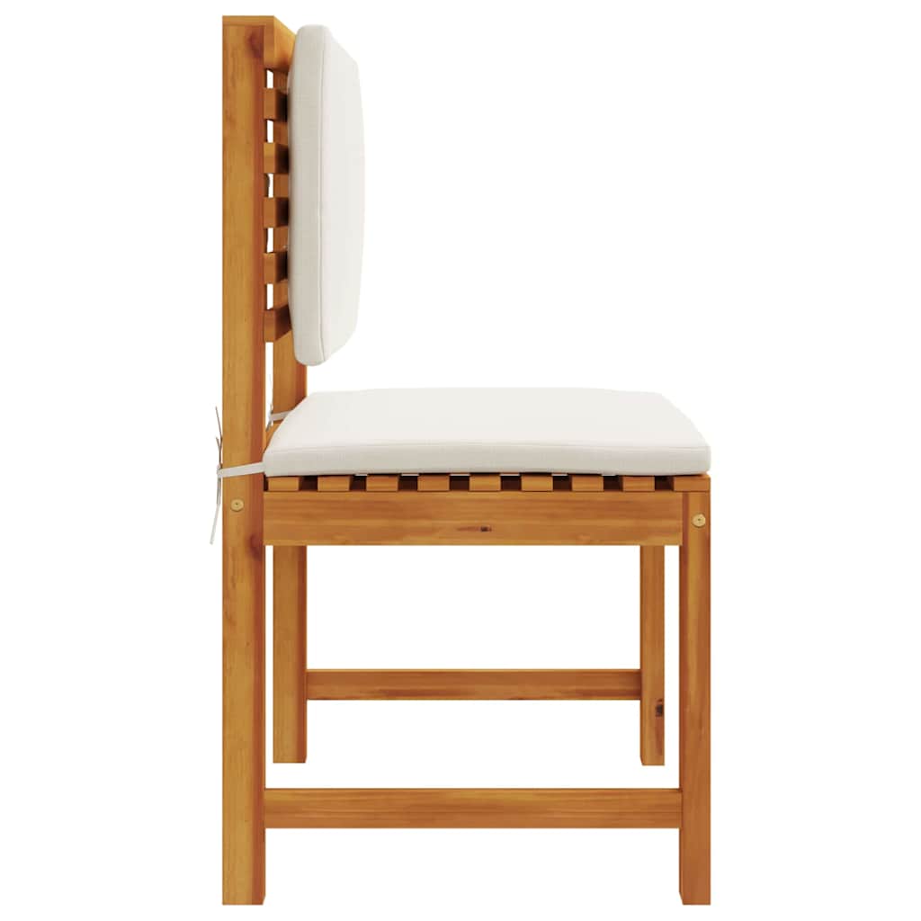 Armløs havestol 2 pcs Brun 50 x 50 x 91cm Massivt akacietræ