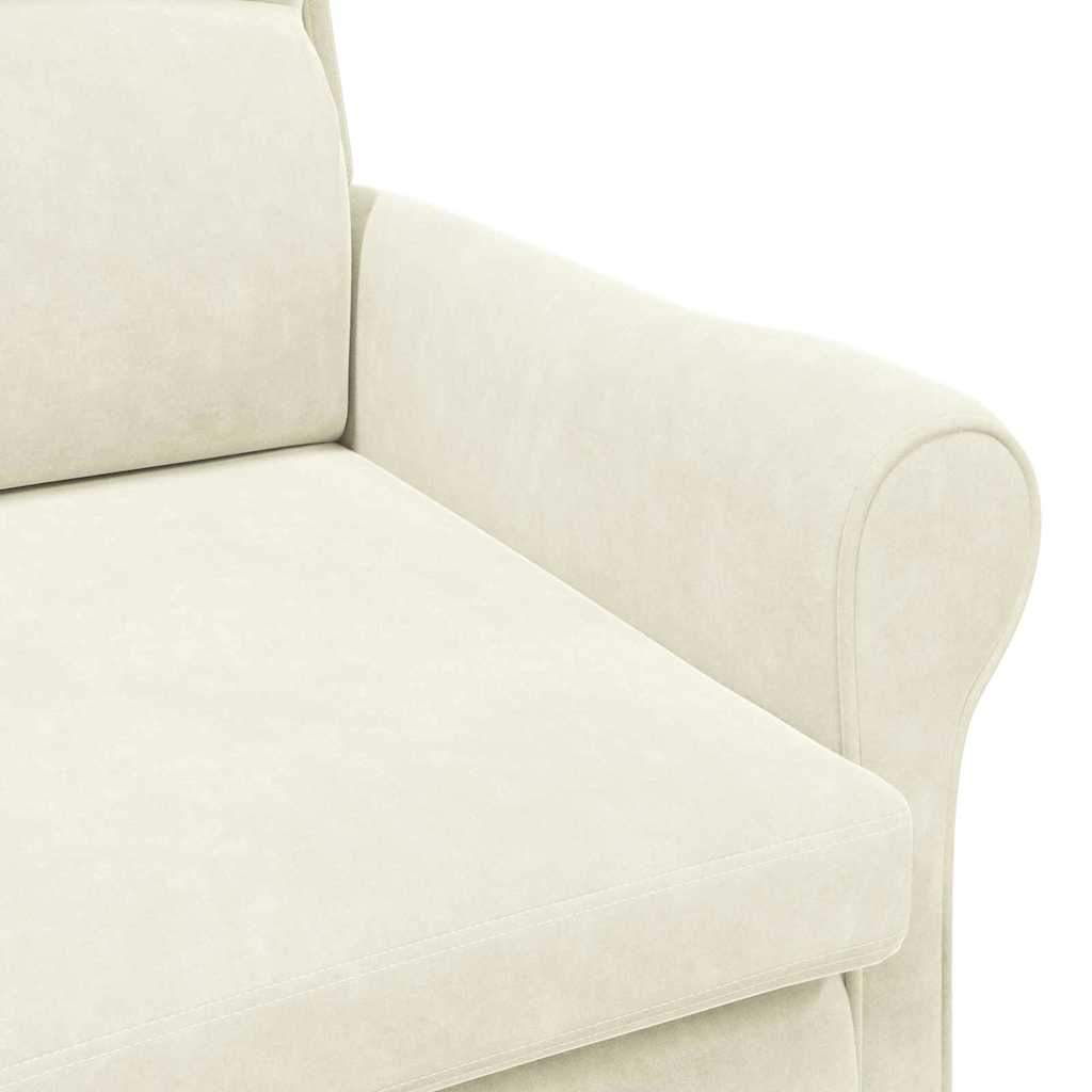 lænestol Creme 76 x 94 x 102 cm Fløjl