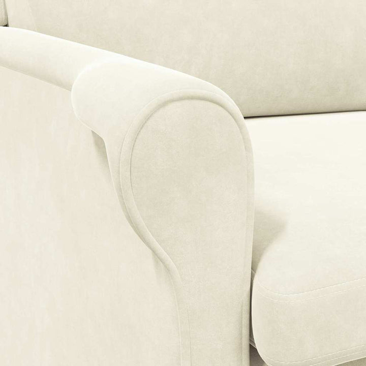lænestol Creme 76 x 94 x 102 cm Fløjl
