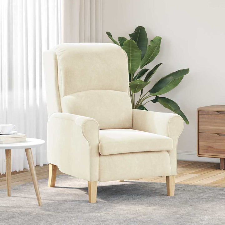 lænestol Creme 76 x 94 x 102 cm Fløjl