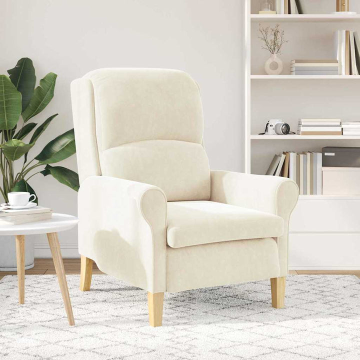 lænestol Creme 76 x 94 x 102 cm Fløjl