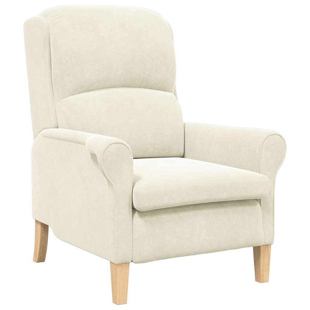 lænestol Creme 76 x 94 x 102 cm Fløjl