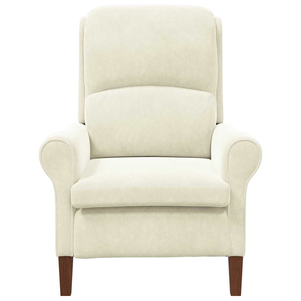 lænestol Creme 76 x 94 x 102 cm Fløjl