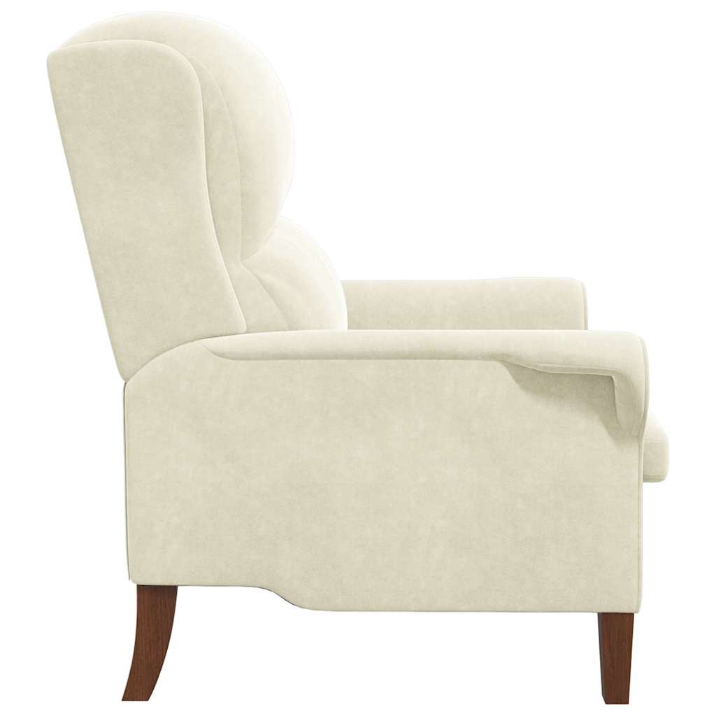 lænestol Creme 76 x 94 x 102 cm Fløjl