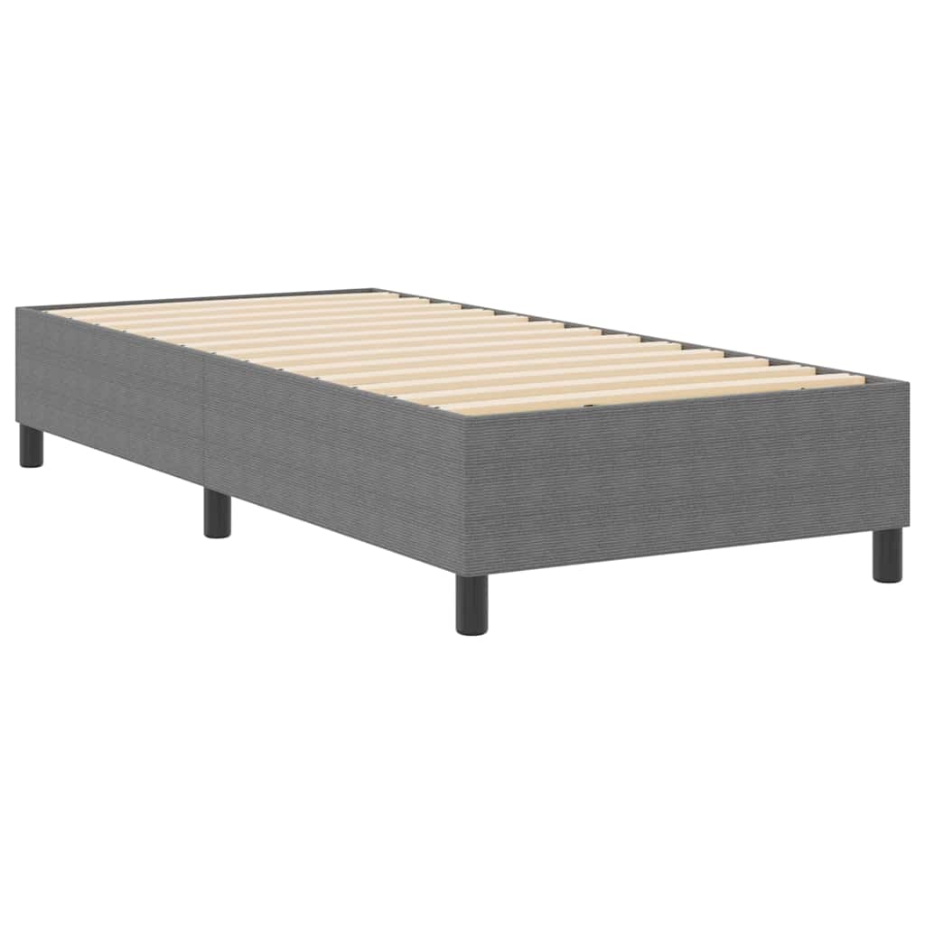 Box spring seng Lysegrå 80 x 200 cm Corduroy stof
