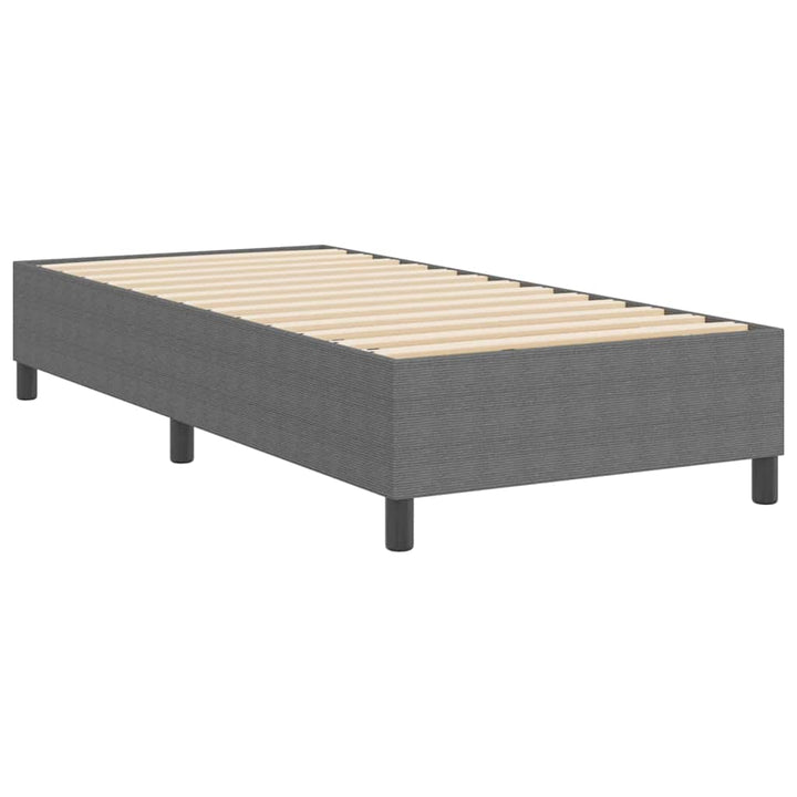 Box spring seng Lysegrå 80 x 200 cm Corduroy stof