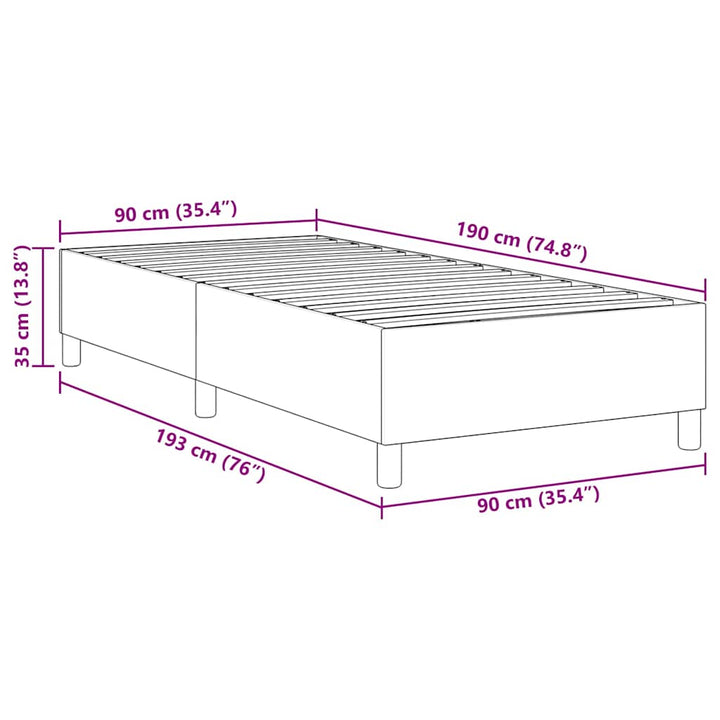 Box spring seng Grågrøn 90 x 190 cm Corduroy stof