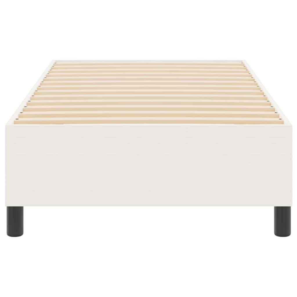 Box spring seng Creme 90 x 200 cm Corduroy stof