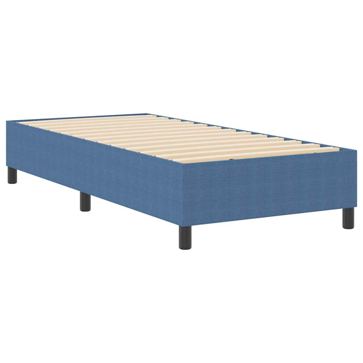 Box spring seng Blå 90 x 200 cm Corduroy stof