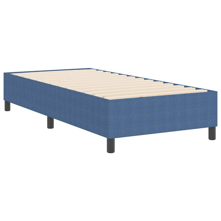 Box spring seng Blå 90 x 200 cm Corduroy stof