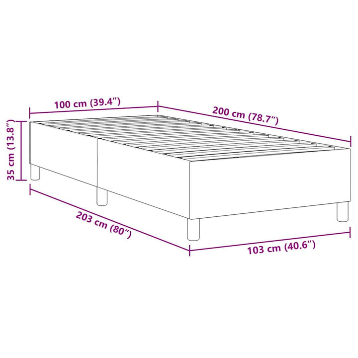 Box spring seng Lysegrå 100 x 200 cm Corduroy stof