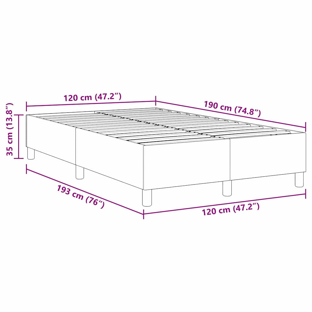 Box spring seng Blå 120 x 190 cm Corduroy stof