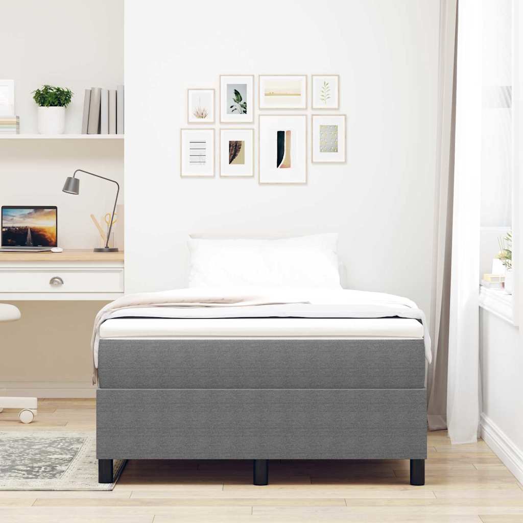 Box spring seng Lysegrå 120 x 200 cm Corduroy stof