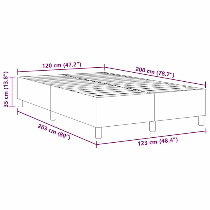 Box spring seng Blå 120 x 200 cm Corduroy stof