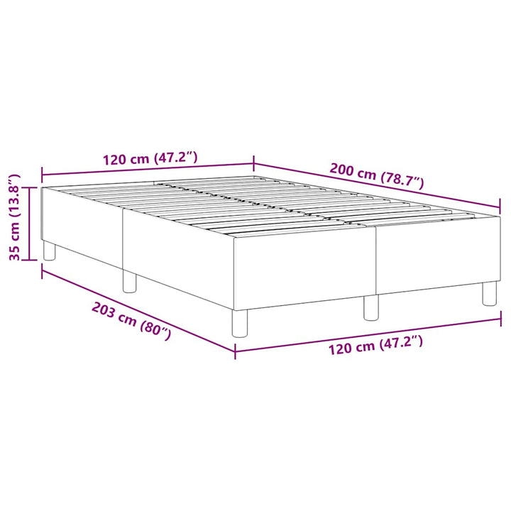 Box spring seng Grågrøn 120 x 200 cm Corduroy stof