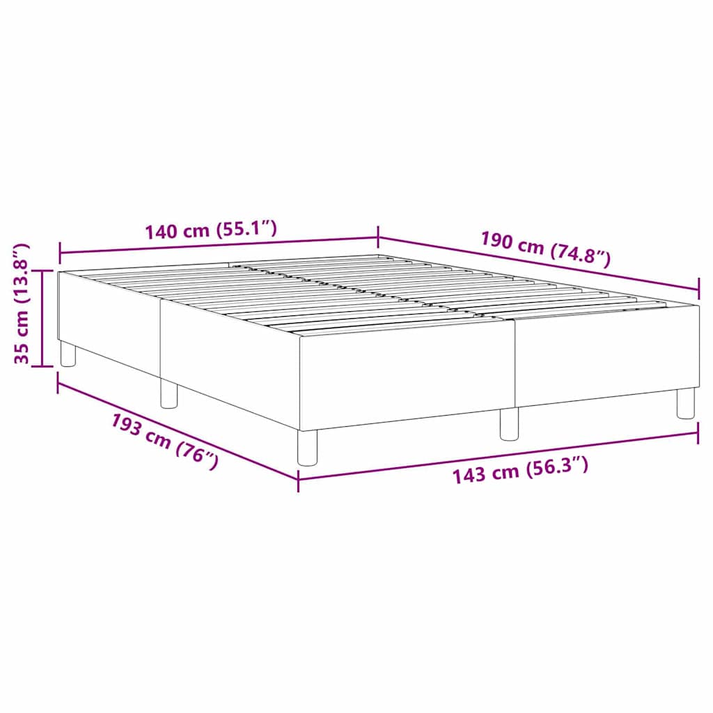 Box spring seng Blå 140 x 190 cm Corduroy stof