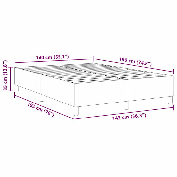 Box spring seng Blå 140 x 190 cm Corduroy stof
