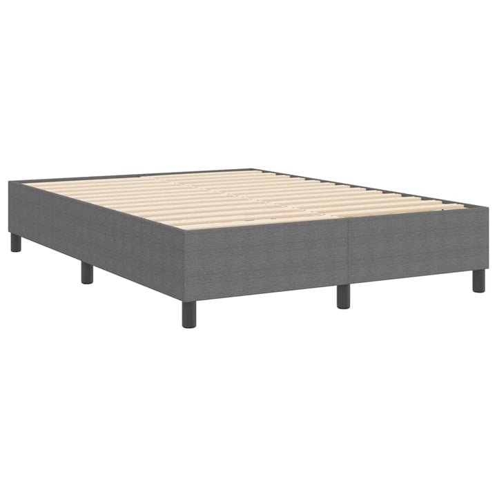 Box spring seng Lysegrå 140 x 200 cm Corduroy stof