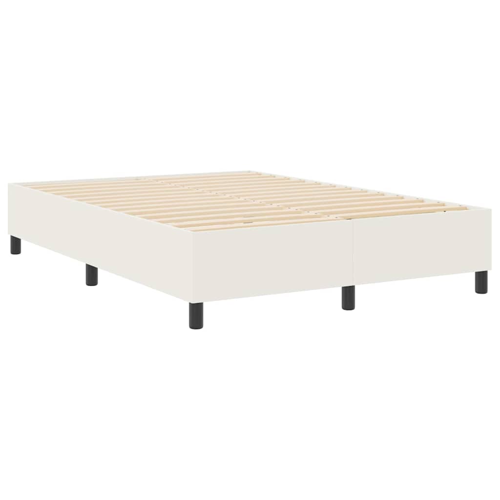 Box spring seng Creme 140 x 200 cm Corduroy stof