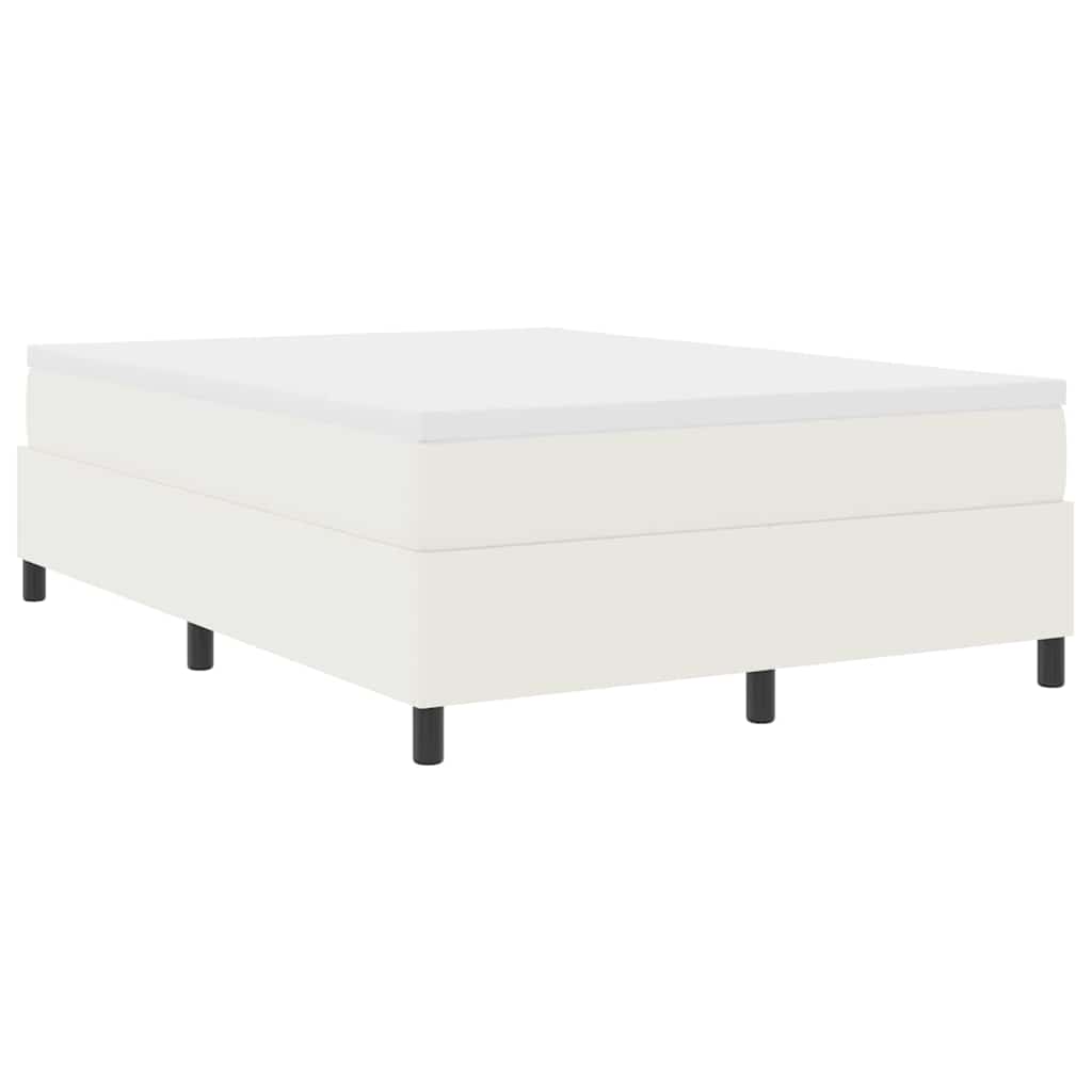 Box spring seng Creme 140 x 200 cm Corduroy stof