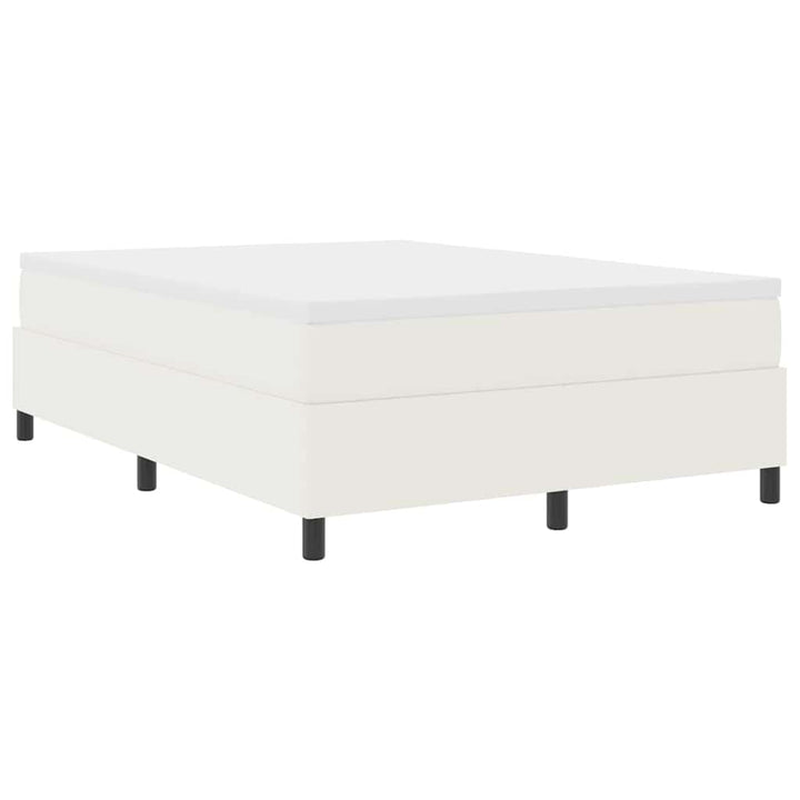 Box spring seng Creme 140 x 200 cm Corduroy stof
