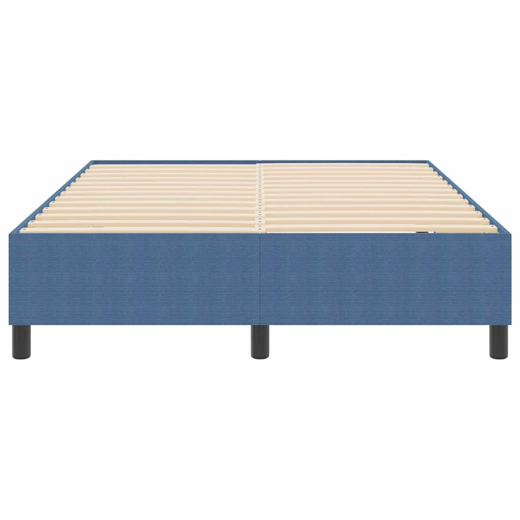 Box spring seng Blå 140 x 200 cm Corduroy stof