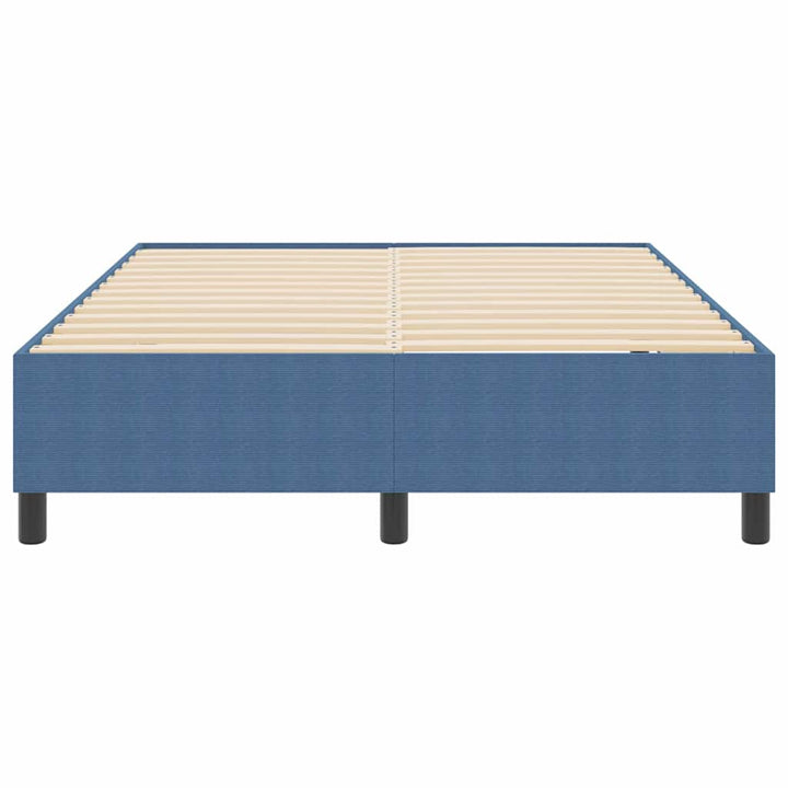 Box spring seng Blå 140 x 200 cm Corduroy stof