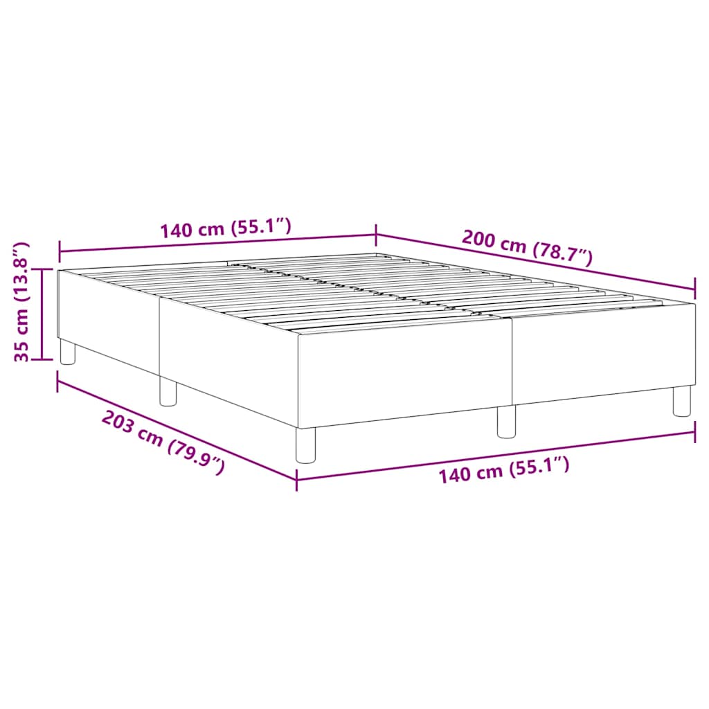 Box spring seng Blå 140 x 200 cm Corduroy stof