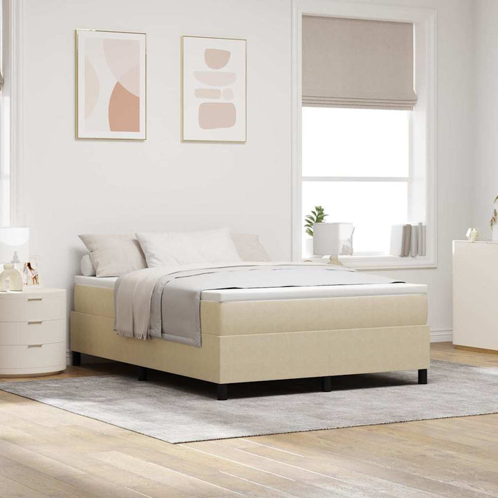 Box spring seng Grågrøn 140 x 200 cm Corduroy stof