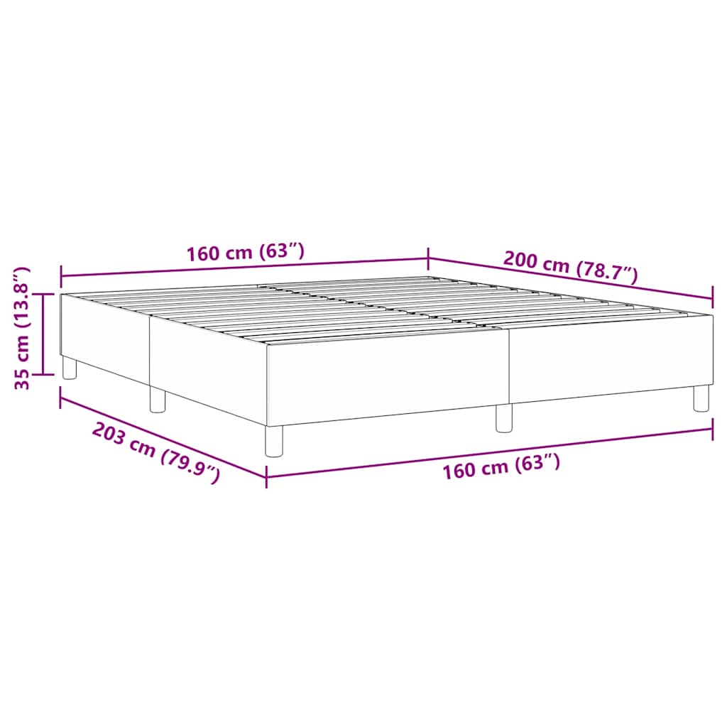 Box spring seng Blå 160 x 200 cm Corduroy stof