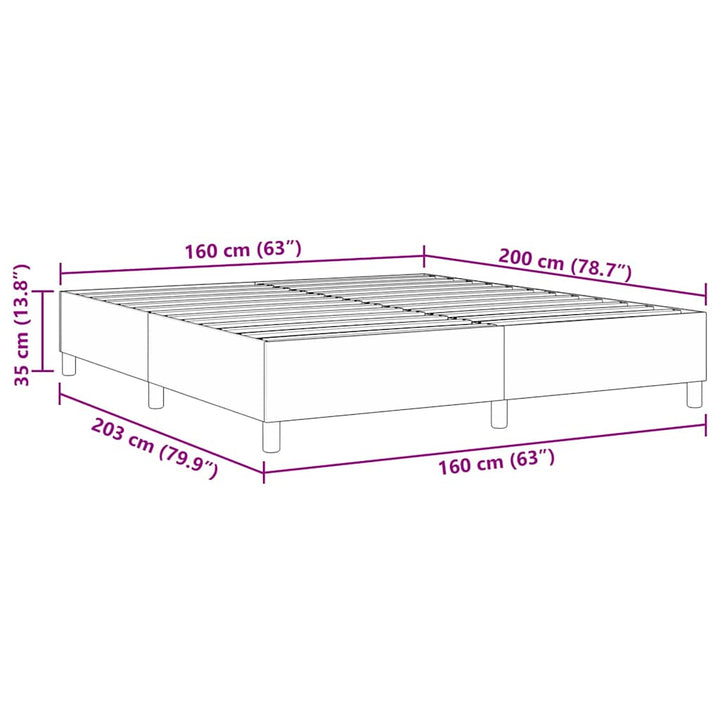 Box spring seng Blå 160 x 200 cm Corduroy stof