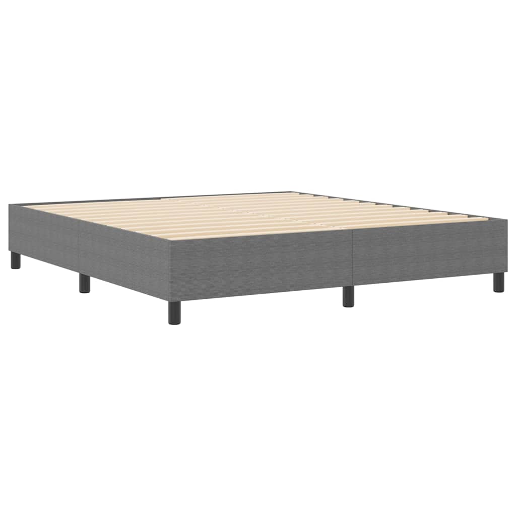 Box spring seng Lysegrå 180 x 200 cm Corduroy stof