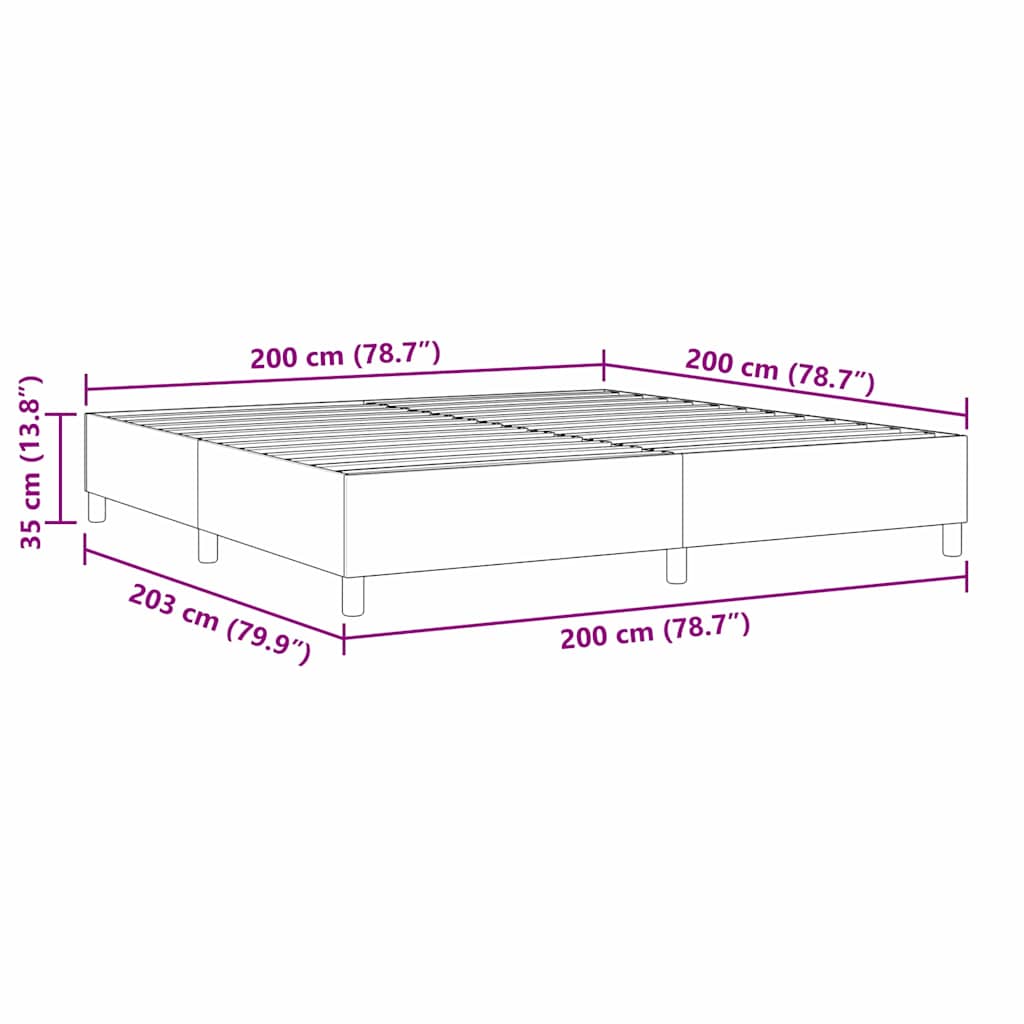 Box spring seng Blå 200 x 200 cm Corduroy stof